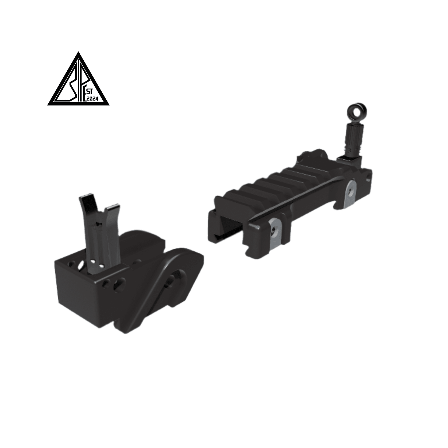 G36 KAC Style Split Upper Rail Short Version with Flip-Up Sights