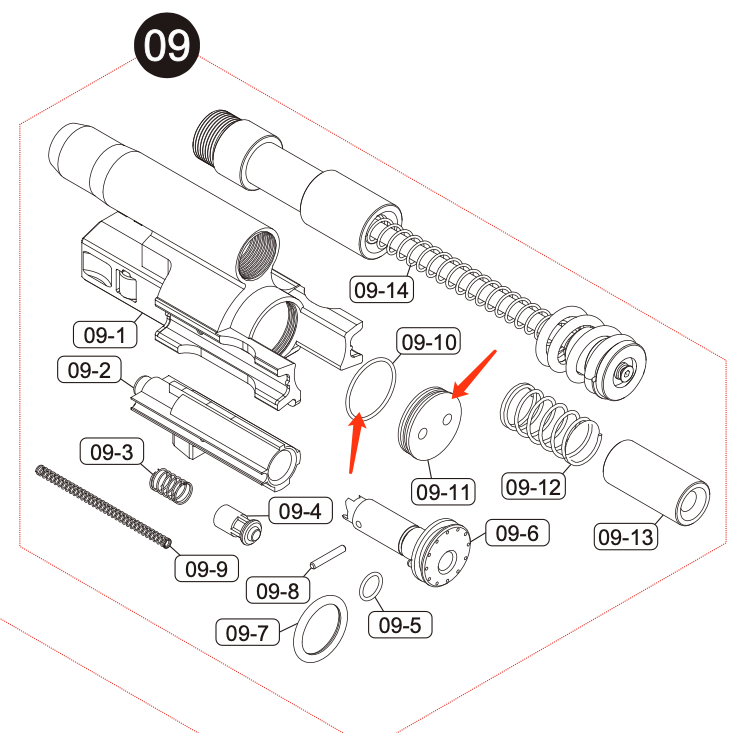 VFC MP5 V2 GBB Bolt Carrier Cap with O-Ring VGB1BLT130