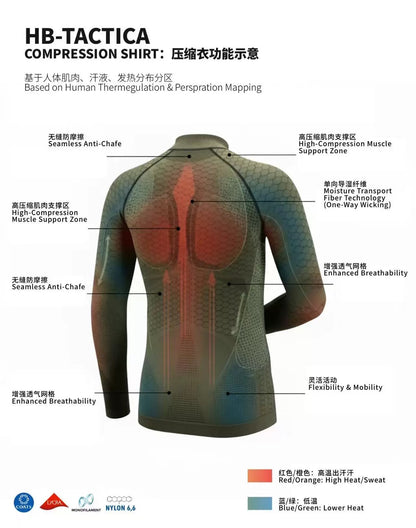 HB-TACTICA Tactical Compression Shirt Outdoor Quick-Dry