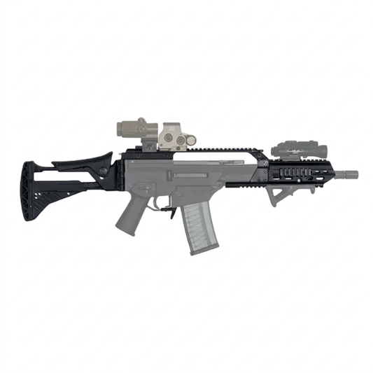 Product photo with the magazine release restored to full opacity